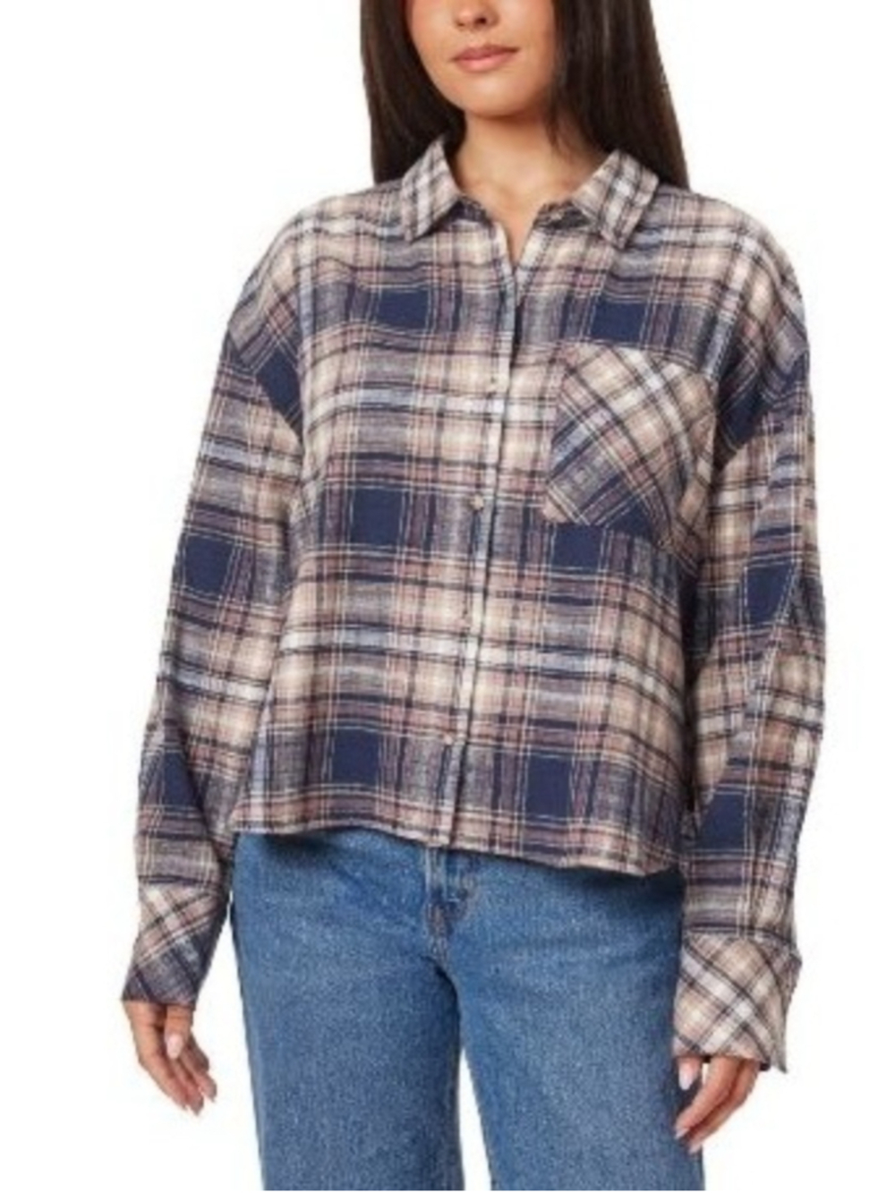 Scotch & Soda Plaid Button Down
Blue Beige Crop top